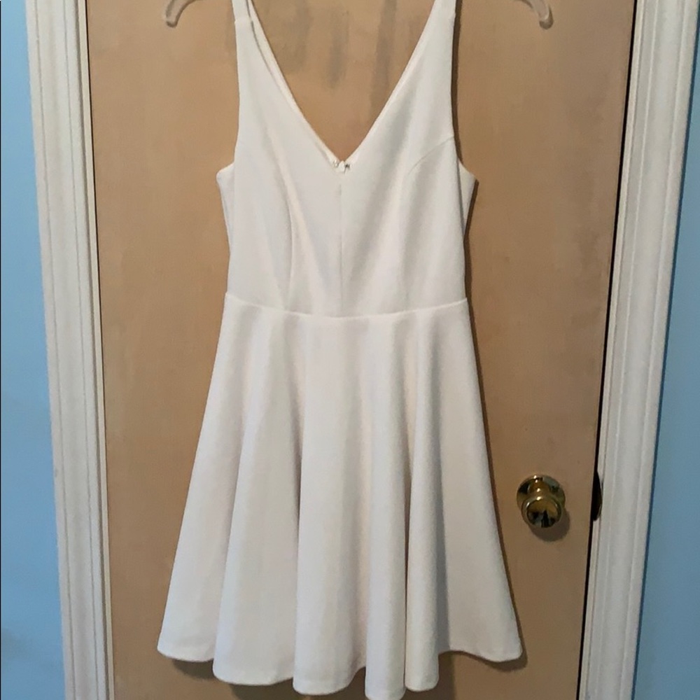 Lulu’s Darling Delight White Skater Dress
